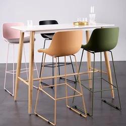 Nordic Style Bar Chairs Modern Luxury Stool Designer Luxury High Chair Kitchen Sillas Para Comedor Luxury Furniture