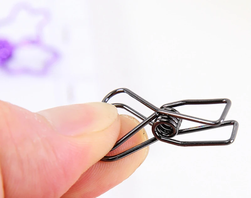 Paper Clips Binder Clips 6pcs/lot Cute Heart Star Cat Mini Paper Clips Kawaii Stationery Metal Clear for Photos Notes Letter Office Accessories
