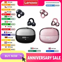 Lenovo LE302 Wireless Bluetooth 6.0 Headset Long Battery Life Sports Ear Clip Earphones HIFI Stereo Noise Cancelling Headphones