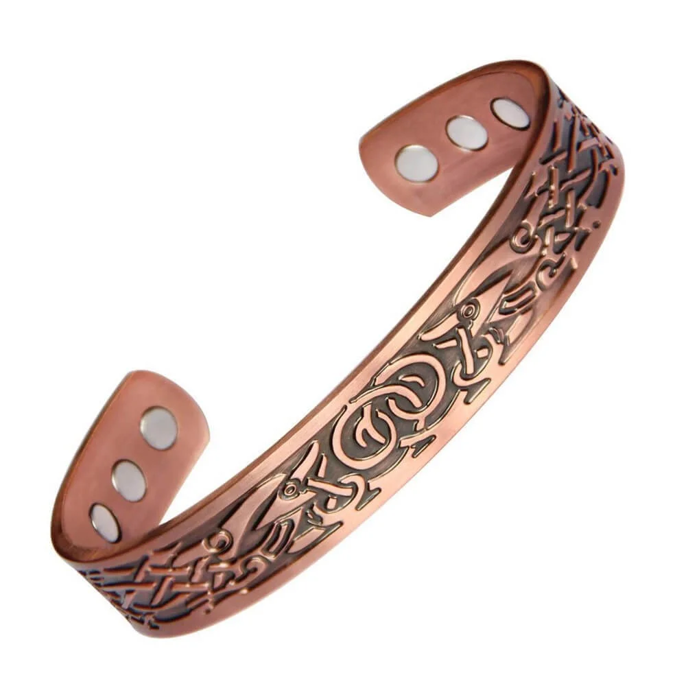 European and American Retro Double-ring Pattern Magnetic Bracelet Set