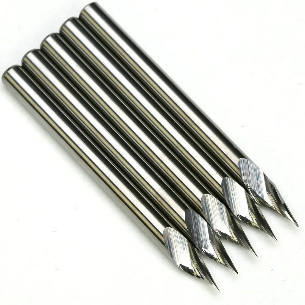 Vendita Flash V Bit 1 Flauto Acciaio Al Tungsteno Fresa In Metallo Duro Solido Strumenti Per Incidere Intaglio Cnc Router Bit Metallo Alluminio Acciai
