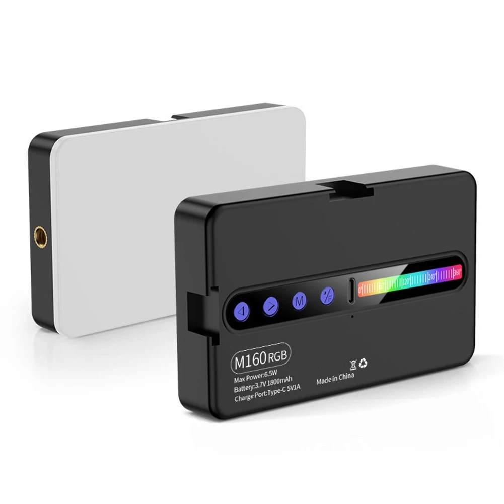 A73T 2025 RGB LED 카메라 폰 비디오 조명 풀컬러 충전식 디밍 가능 라이브 브이로그 사진 촬영 사진 스튜디오 램프