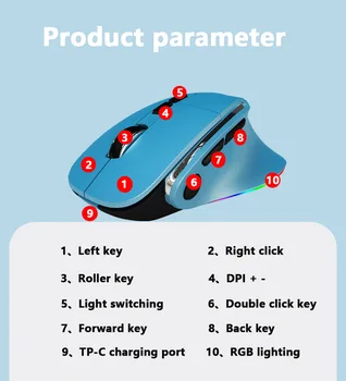 Ergonomic Dual Mode Gaming Mouse Type-C Charging Computer Accessory (For PC, Mobile Phone) 4