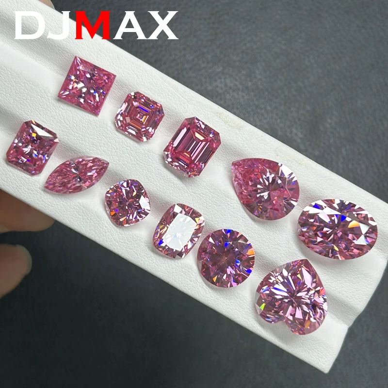 Pink Moissanite Diamond VVS1 Clarity Wholesale Round / Oval / Pear / Radiant / Emerald / Heart / Princess / Cushion / Asscher 5
