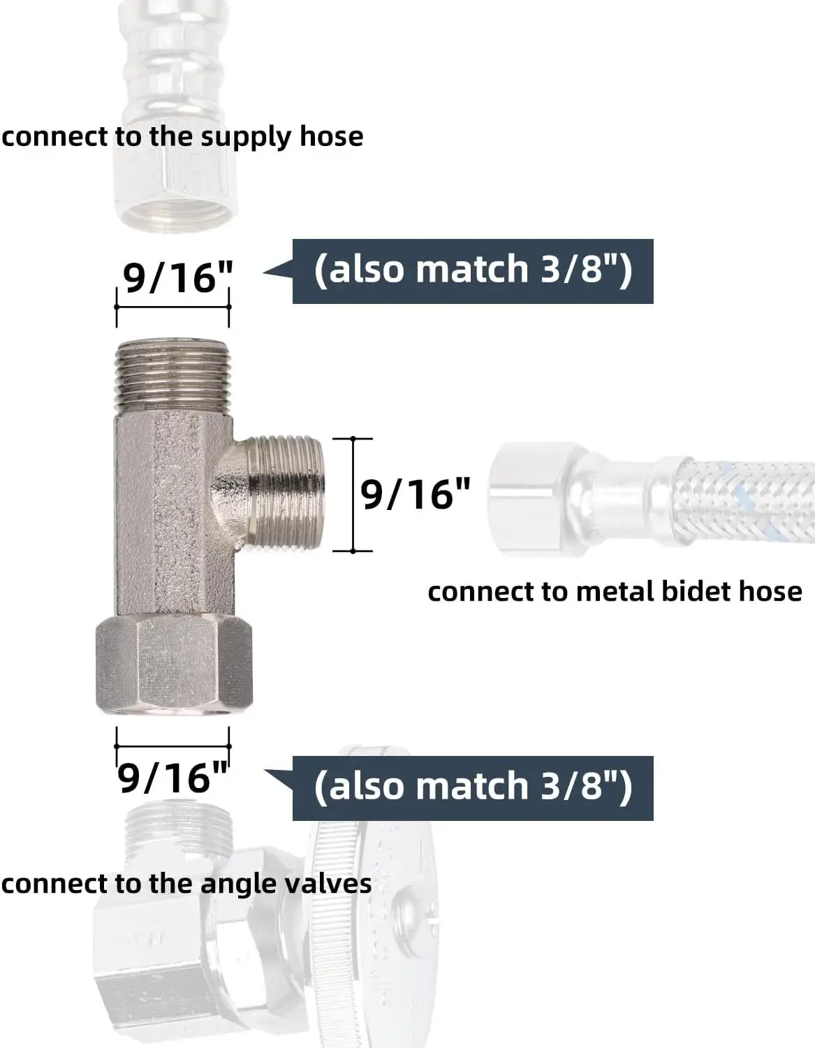 Classic style brass valve adapter