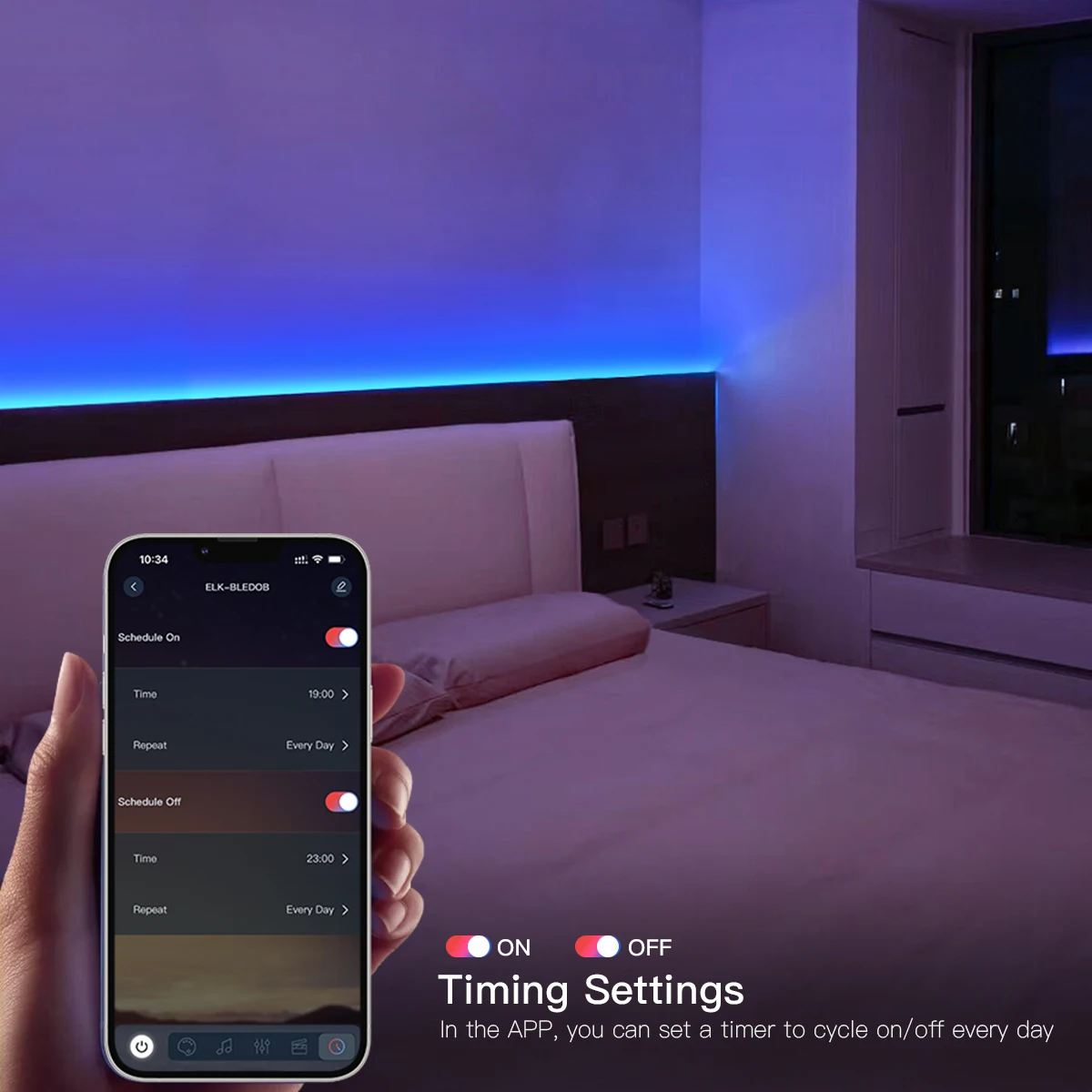 High Brightness 30LED/M RGB USB LED Light 5050 Diode Tape Wireless Bluetooth APP Control LED Strip For Bedroom Kitchen TV Decor 6