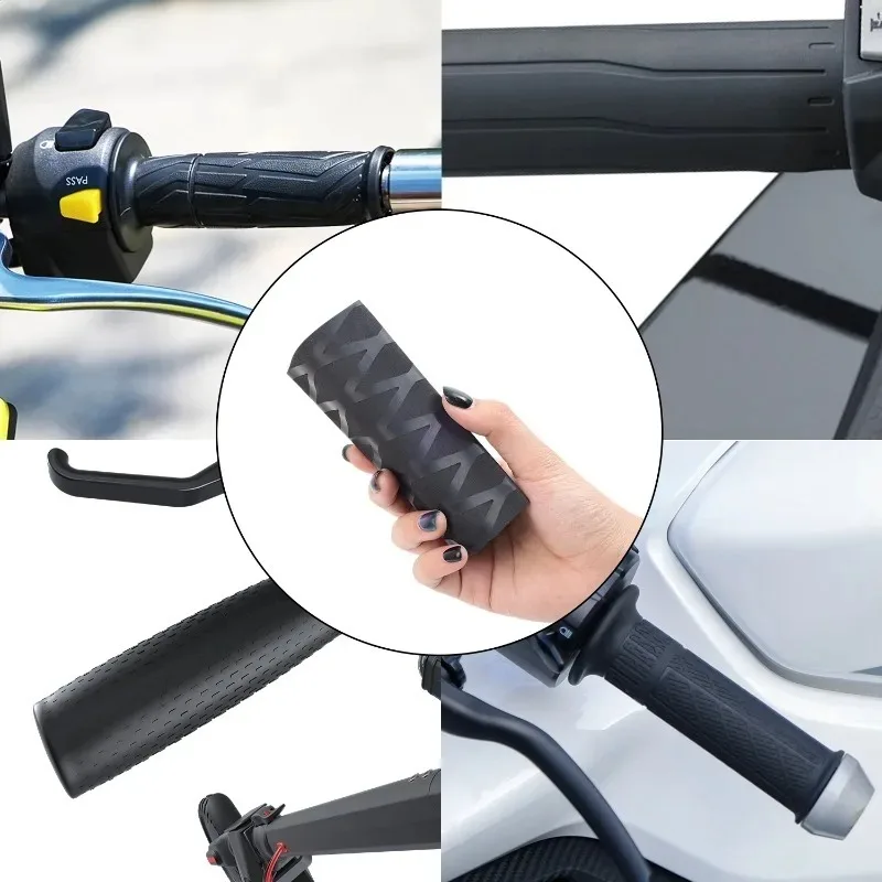 Heat Shrink Motorcycle Grips Cover Brake Lever Covers Anti-Slip Handlebar Cover for Winter Cold & Summer Sun Protection Grip