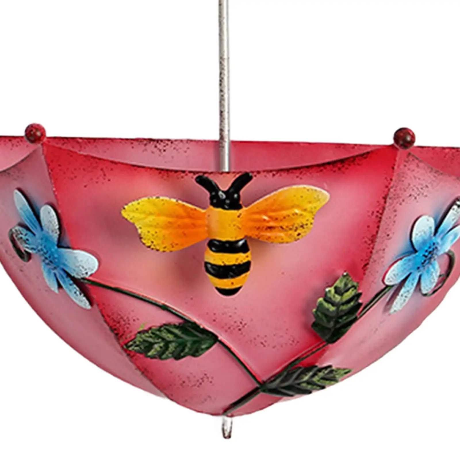 Umbrella Shaped Bird Feeder Hanging Bird Feeder Unique, Water Tray, Food Bowl for Patio Courtyard Backyard