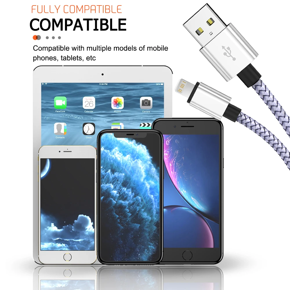 High-Speed USB Charging Cable for Apple Devices - Multiple Lengths