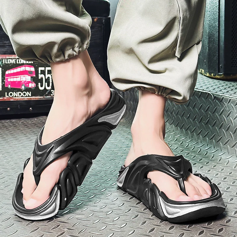 Herren-Flip-Flops, bequeme, rutschfeste Sommer-Hausschuhe, Slipper für drinnen und draußen, weiche Schaumstoff-Schieber_voghion.com