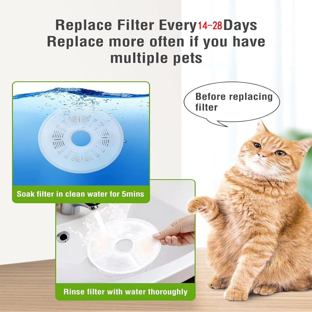 Pet Water Fountain Replacement Filter with Active Carbon
