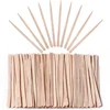 100 Pieces Disposable Wood Stick Beauty Spatulas Log Hair Removal Wax Coating and Scraping Tool Eyebrow Trimming Wooden Stick 3