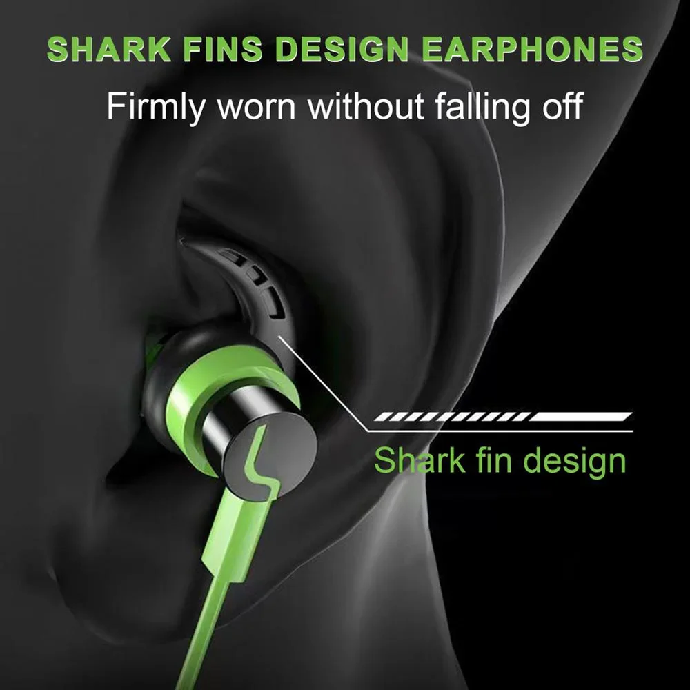 3.5mm Wired Headphones In-Ear Headset Microphone Bass HiFi Stereo Earbuds Sports In-line Control For iPhone Samsung Xiaomi