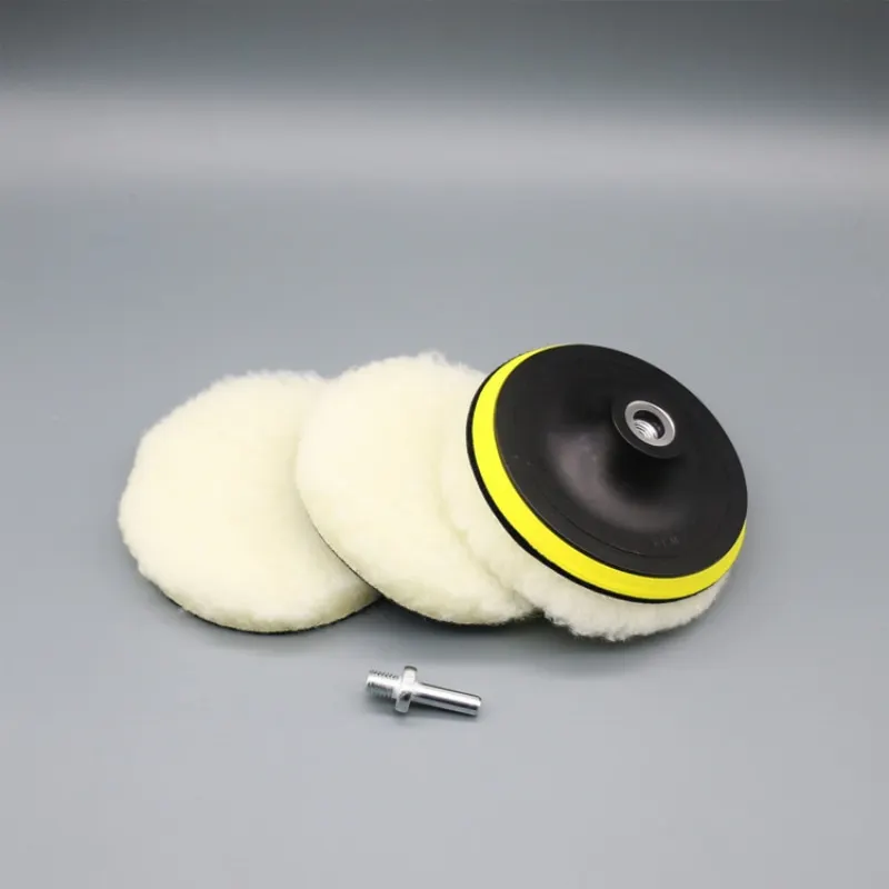 3-Inch Wool Disc Set 5-Piece Polishing Disc Set Sponge Wheel Wool Pad