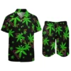 Psychedelic Magic Mushroom Men Sets Printed 3D print Casual Shirt Beach Shorts Oversized 2Pcs set Vacation Hawaiian Man Suits 4