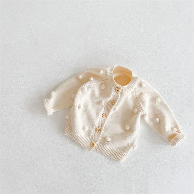 Baby Casual Basic Sweater Spring Sweater Baby Soft Cotton Clothing Boys Girls Solid Cardigan Sweaters Boy Girl Outwear
