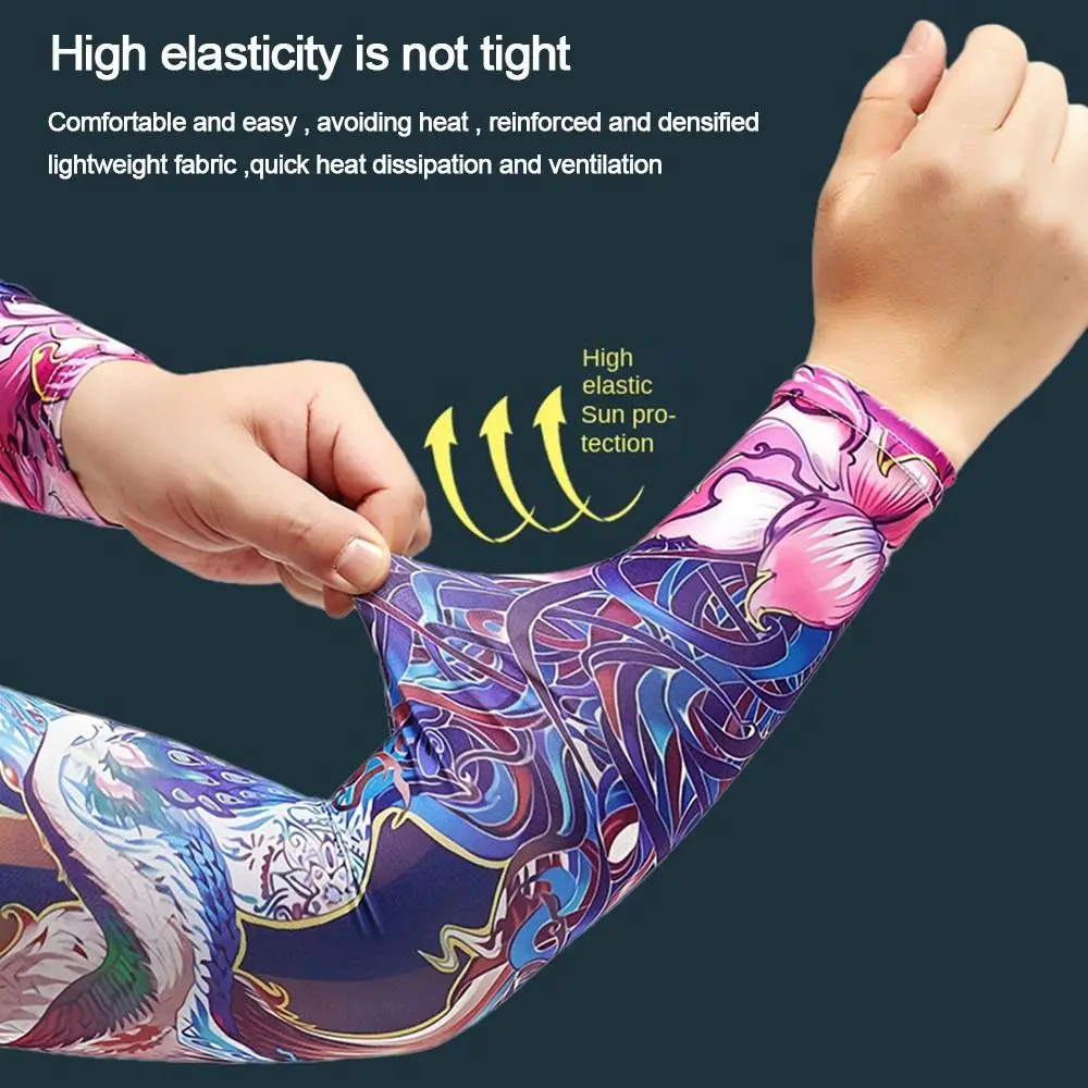 1Pair Arm Sleeves UV Protection Full Arm Cool Outdoor Golf Sports