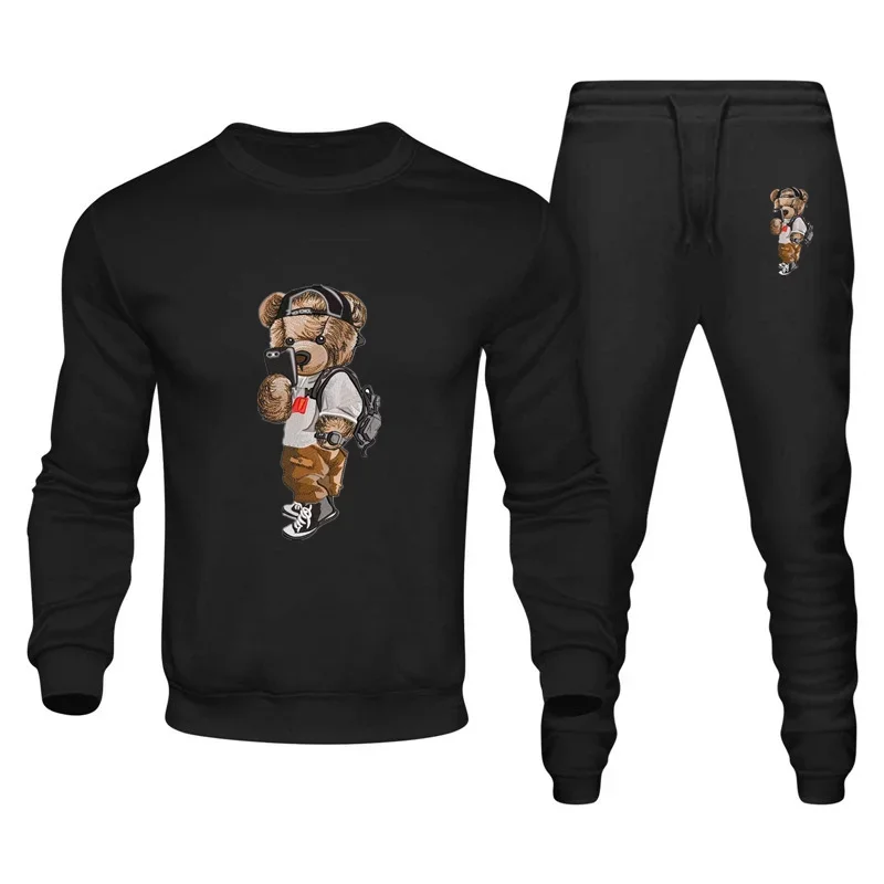 남성용 맨투맨 운동복, 스포츠 캐주얼 풀오버 및 스웻팬츠 세트, 패션 의상, 조거 스트리트웨어 슈트 