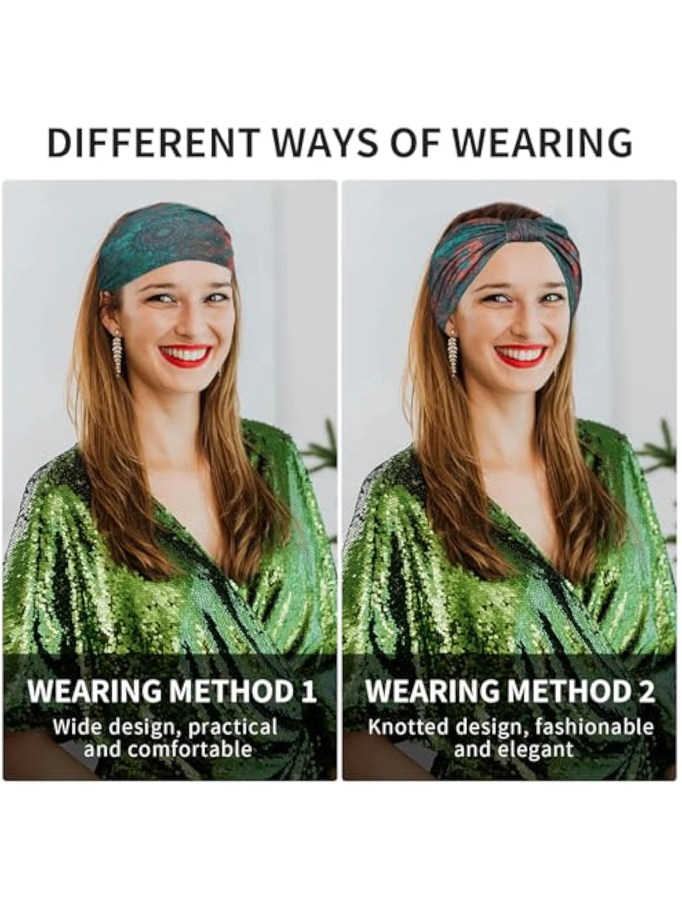 Boho Chic Women's Soft Elastic Headband – Stylish Hair Accessory