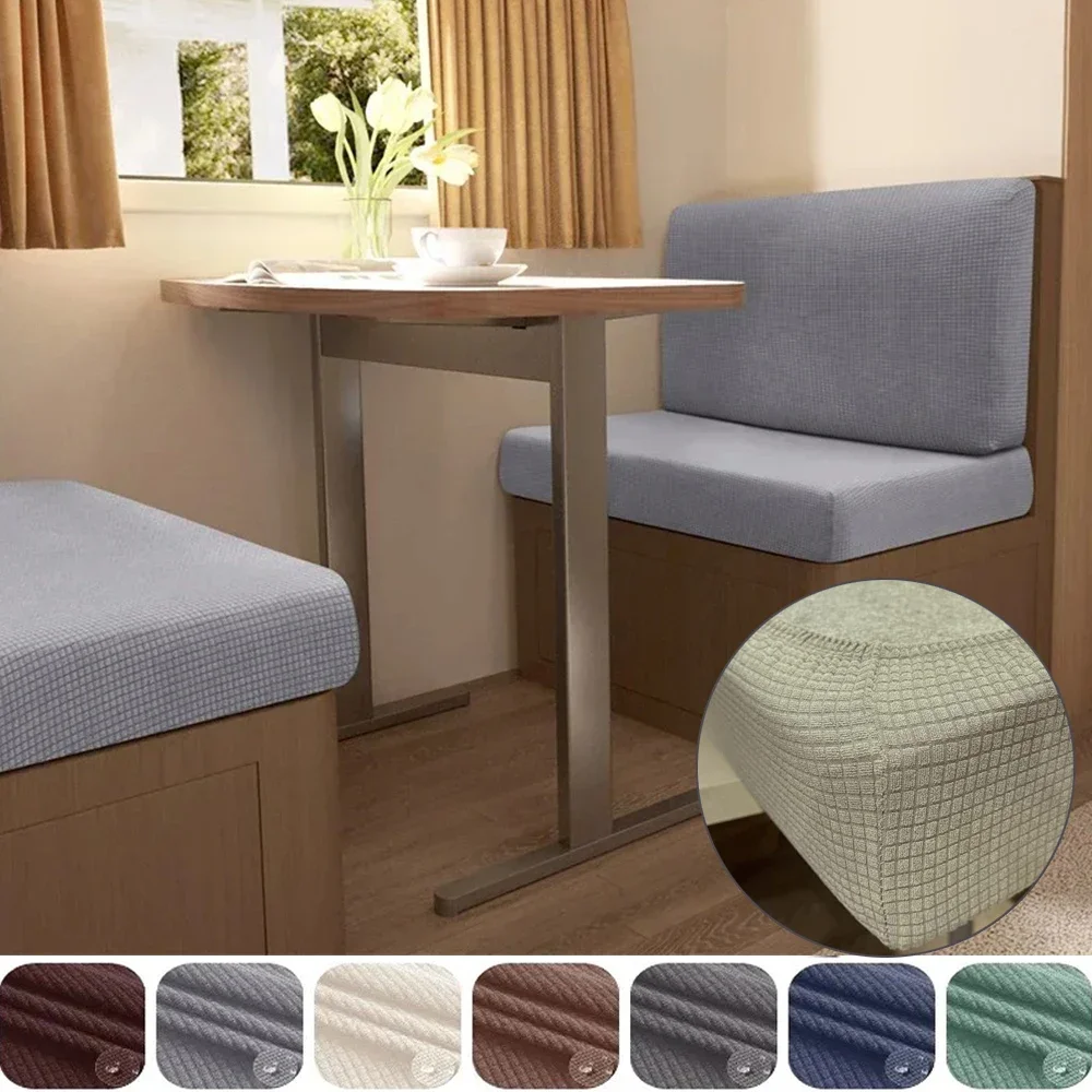 2PCS/Set Stretch Polyester Sofa Bench Cover RV Dinette Cushion Covers Soft Sofa Seat Backrest Cover for RV Camper Car Decor소파 커버