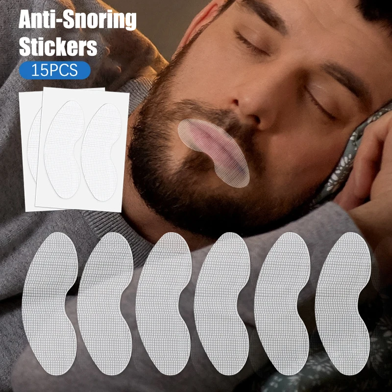 

15sheet/30pc Anti-Snoring Sticker For Children Adult Night Sleep Lip Nose Breathing Improving Patch Mouth Correction StickerTape