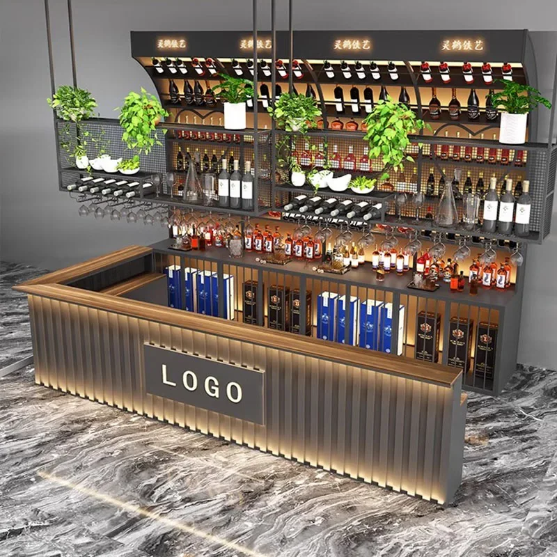 Mobile Bar Corner Open Cabinets Wooden Cellar Fire Extinguisher Mini Novelty Wine Storage Wall Shelves Long D&icirc;ldo Drinks Cabinet