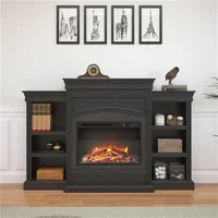 69 Inch Electric Fireplace with Fireplace Frame, Fireplace Plug-in Remote Control, Timer, Realistic Wood and Flame Effects 1