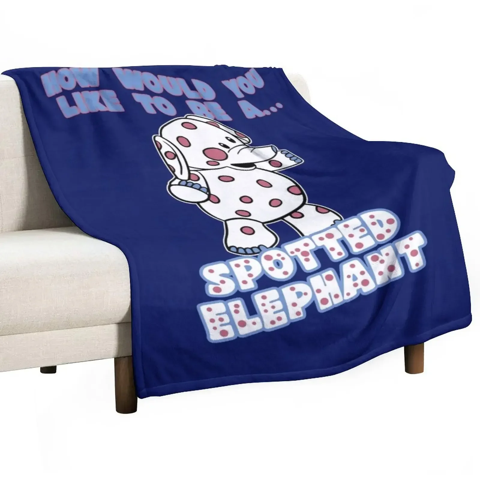

Spotted Elephant Misfit Toy Throw Blanket Plaid Luxury Designer Soft Beds Blankets