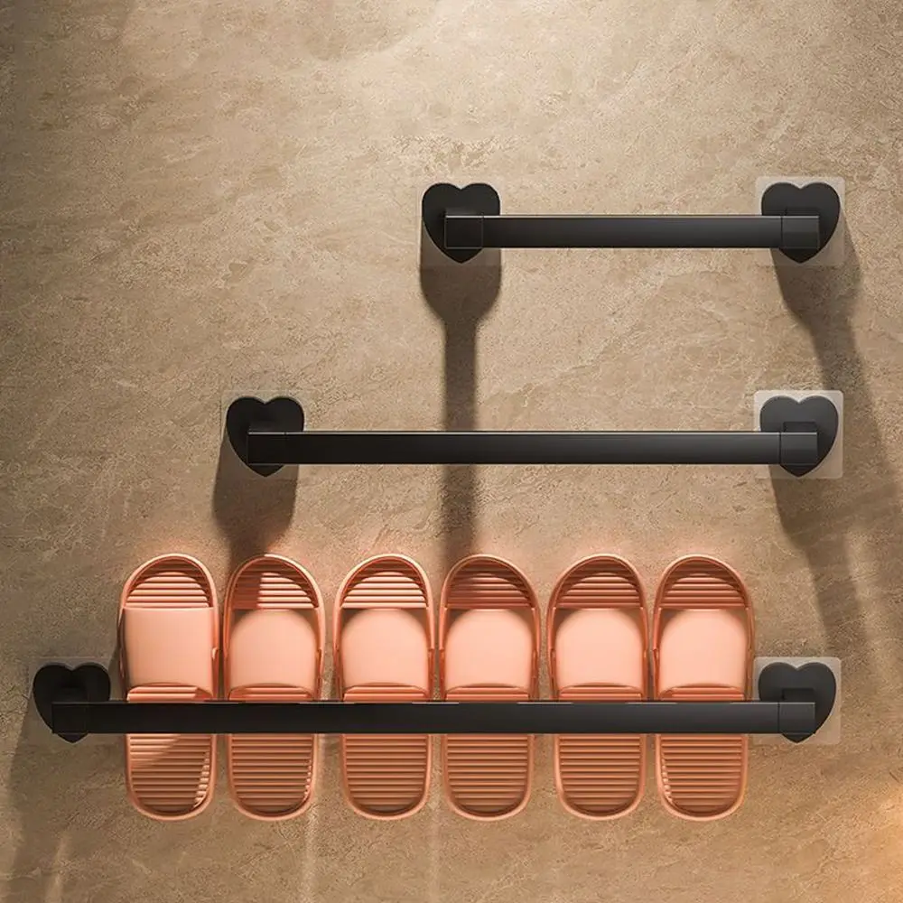 Fashion Slipper Rack Bathroom Wall-mounted Storage Shelf Portable Towel Hanging Holder Save Space Shoe Stand Rack