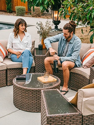 semicircle patio furniture set