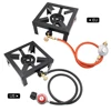 Tomshoo 8KW Gas Boiling Ring Cast Iron Burner Large LPG Stove Outdoor Cooker Iron Frame Portable Fire Control Stove Camp Supply 6
