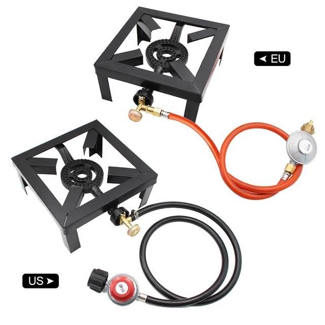 Tomshoo 8KW Gas Boiling Ring Cast Iron Burner Large LPG Stove Outdoor Cooker Iron Frame Portable Fire Control Stove Camp Supply 6