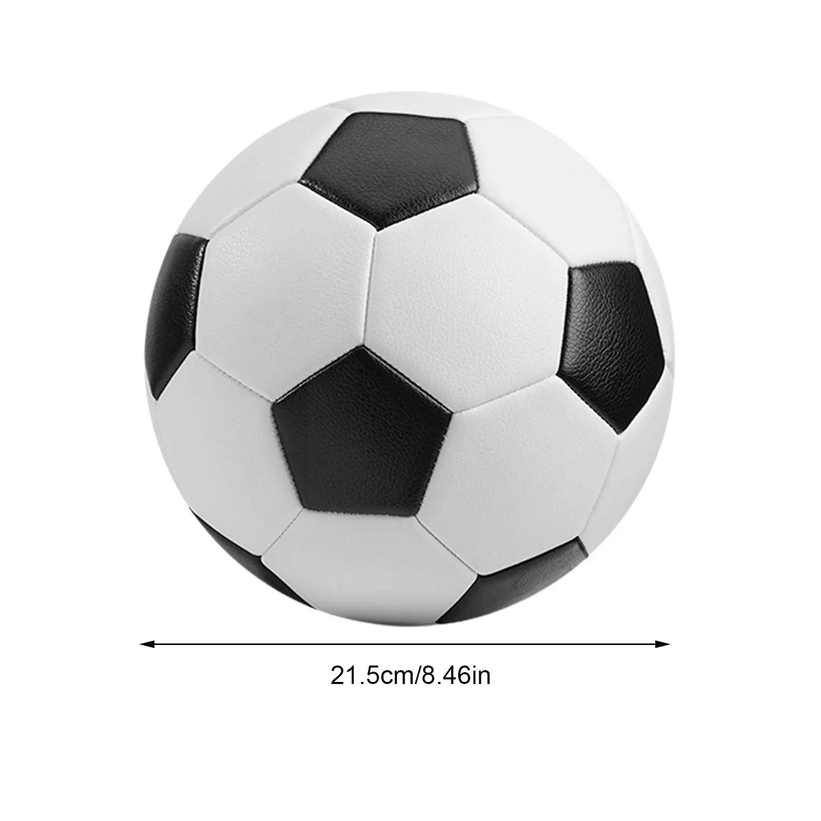클래식 축구공 부드러운 합성 가죽 Pvc 블랙 화이트 축구공, 축구 크기 훈련 표준 엔터테인먼트