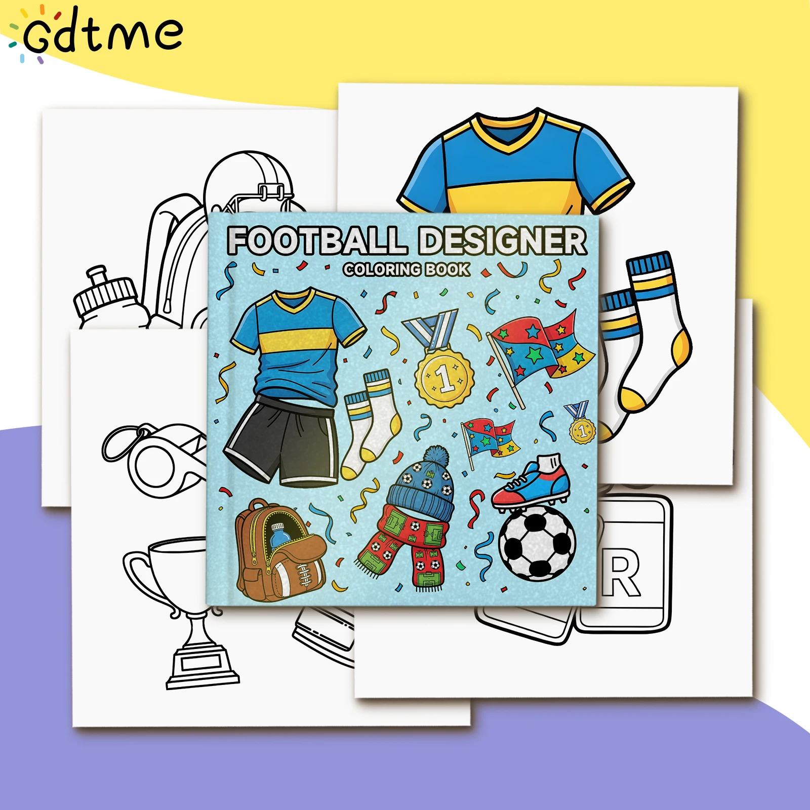 Football-Themed Coloring Book for Relaxation | 24 Pages of Vibrant and Joyful Art | Ideal Holiday Party Gift