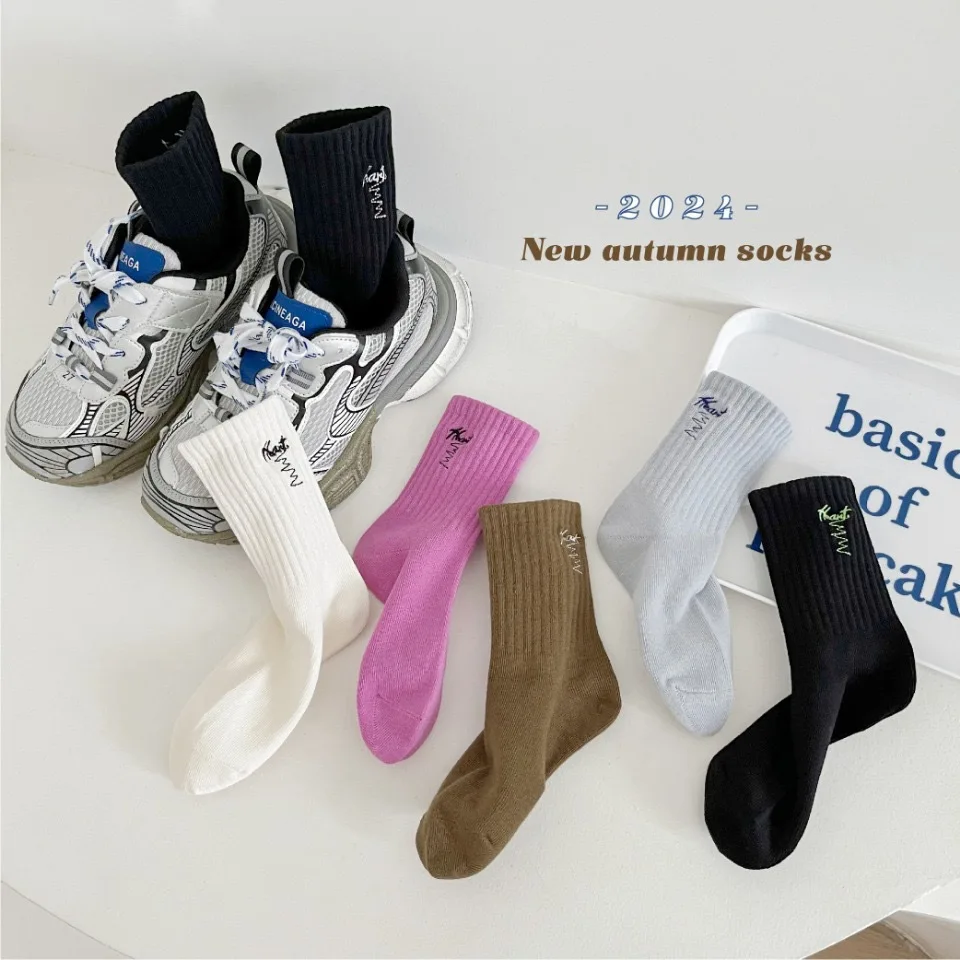 autumn and winter children's socks baby cotton embroidered boys and girls casual sports socks medium tube 7 S40a5bfd633244b4d8a33b5d1375502a2v