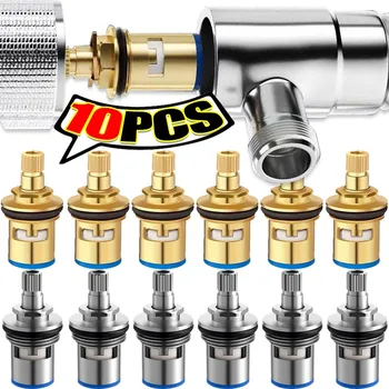 10/1pcs ก๊อกน้ําวาล์วเปลี่ยน Universal TAP วาล์วทองเหลืองก๊อกน้ําวาล์วด้านในสําหรับครัวเรือนห้องน้ําอุปกรณ์ห้องครัว 1