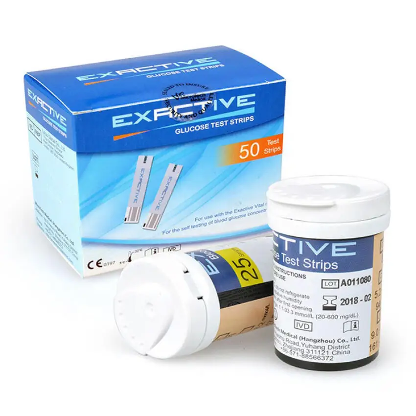 Blood Glucose Test Strips + Lancets 50s EXACTIVE VITAL blood glucose strips,blood test strips,blood glucose lancets