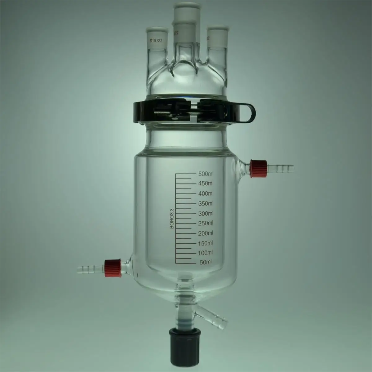 Laboratory Jacket Reaction Flask kit, Four Necks with the PTFE Valve