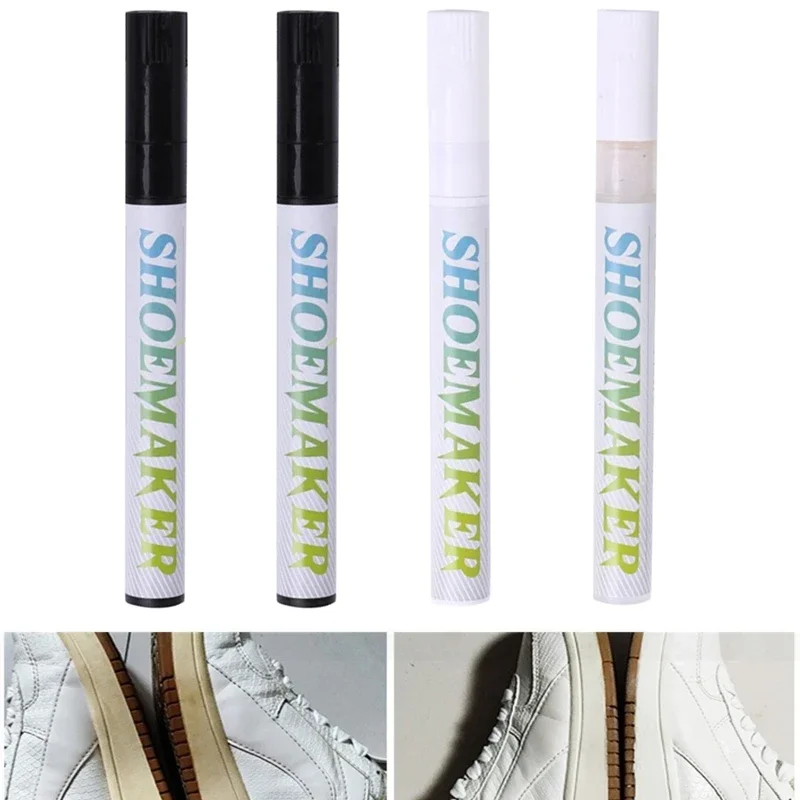Shoe Whitening Pen Shoes Stains Removal Waterproof Sneakers Anti-Oxidation Repair Complementary Color White Go Yellow