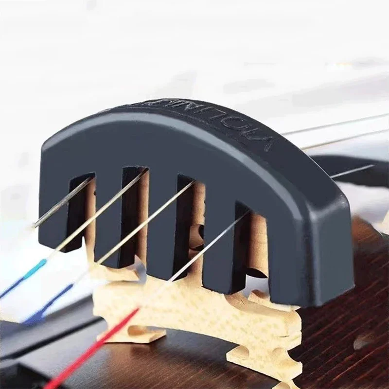 Violin Tuner 1PC Violin Silencer Mute Rubberised Five Pawl Weakness Adjuster Plug and Play Weakness Effects Playing Performance Violin Parts