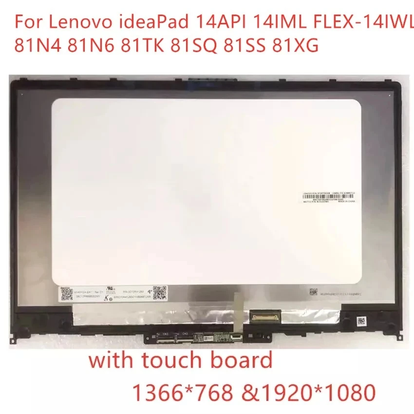 

For Lenovo ideaPad C340-14IWL C340-14IML C340-14API C340-14 Screen LCD Touch Display Assembly FLEX-14IWL 5D10S39563 IPS Matrix