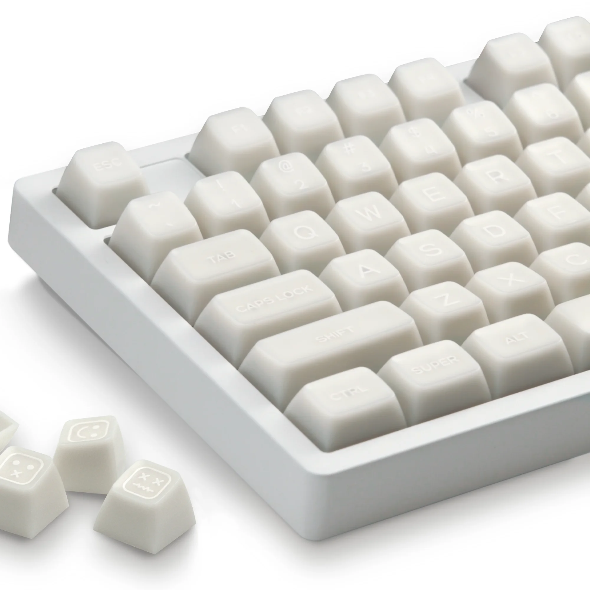 XVX White Jade Translucent Keycaps Double Shot PBT Key caps 142