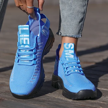 أحذية رياضية للزوجين، تصميم فاخر ومسامي ومتعدد الاستخدامات، منصة شبكية علوية للتدريب في الهواء الطلق، أحذية ترفيهية للمشي لمسافات طويلة 2