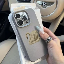Elegant White Swan Design Shockproof Phone Case - iPhone X (4)
