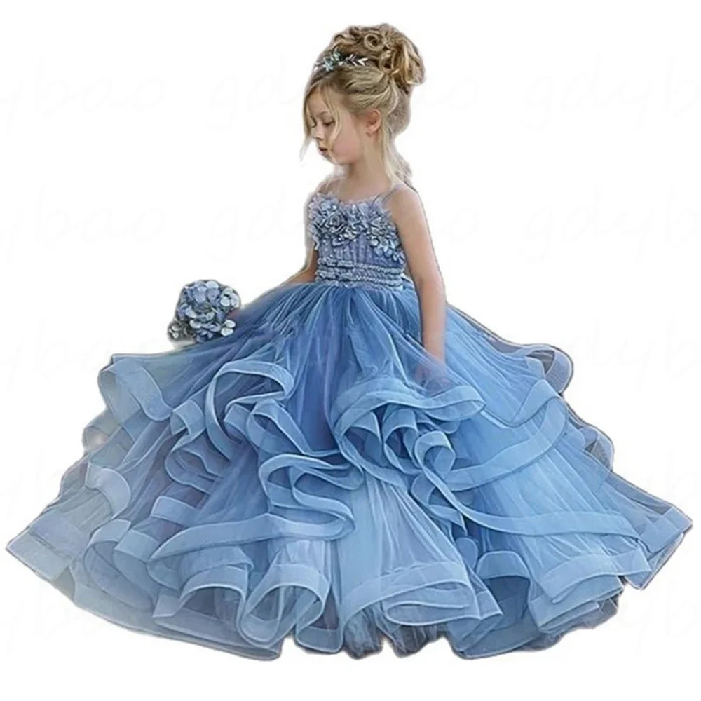 

Girl Birthday Dress lavender Flowers Flower Girl Dress Wedding Party Christmas Girl Princess Dresses First Commuion Dresse