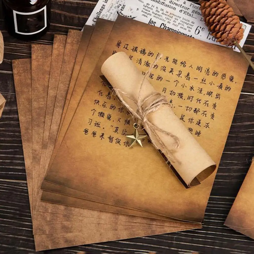 1 세트 실용적인 고백 편지 섬세한 비 페이딩 편지 용지 A5 필기 연애 편지 편지지