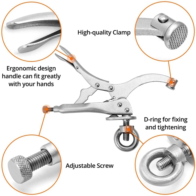 【CLEARANCE】9 Inch Drill Press Vice Clamp Woodworking Holding With Lock And Release Lever Locking Pliers