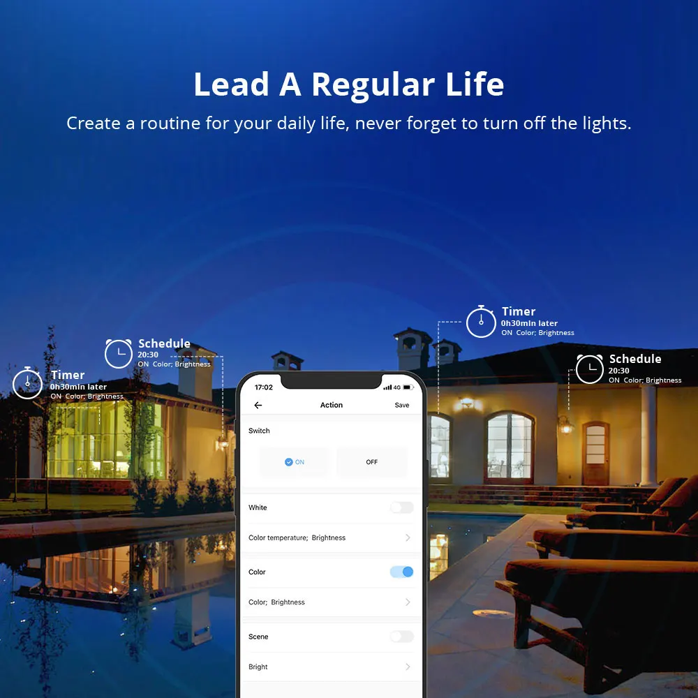 GU10/MR16 WiFi Zigbee Smart LED Bulb RGB CW White 5W Dimmable Lamps eWelink APP Control Work With Alexa Google Home Smartthings