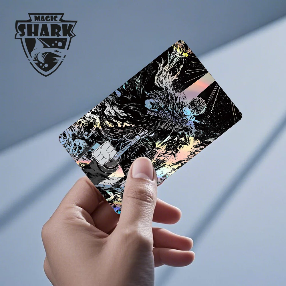 Magic Shark Dark Anime Holographic Card Sticker Skin