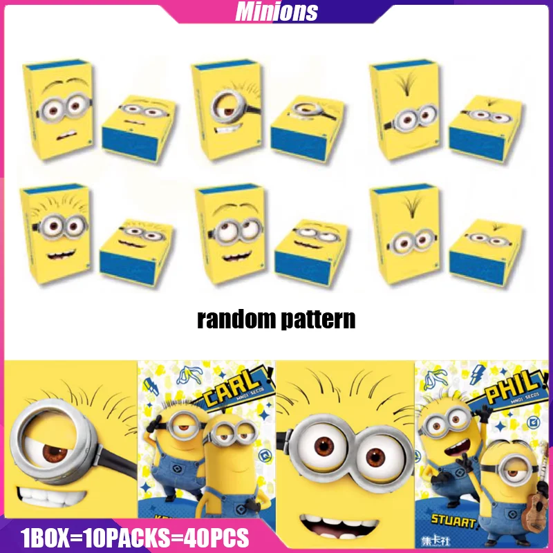 

Minions Cards Card.fun 1st Anime Figure Playing Cards Booster Box Toys Mistery Box Board Games Birthday Gifts for Boys and Girls